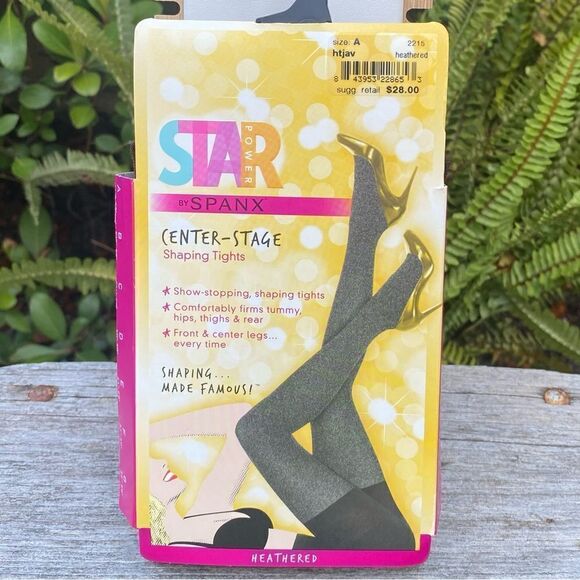 NWT Star Power by SPANX Shaping Tights Heathered Brown Size A. Slimming - Picture 1 of 4